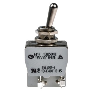 APEM Toggle Switch Panel Mount On-Off DPST Screw Terminal 24 V dc 400 V ac 641H