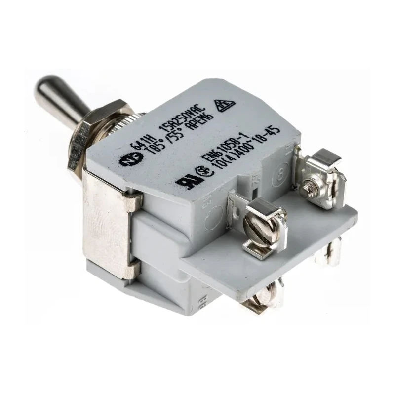 APEM Toggle Switch Panel Mount On-Off DPST Screw Terminal 24 V dc 400 V ac 641H