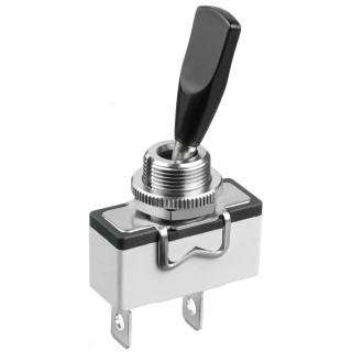 APEM Toggle Switch Panel Mount On-On SPDT 10A 250V AC Nickel Plated Brass Actuator 635H/2+U282