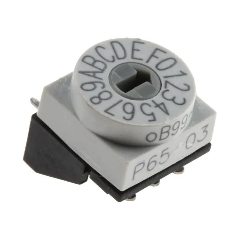 Hartmann Slot Rotary Coded DIP Switch Through Hole Angular 2.54mm Pitch 42 V max P65THR103L254