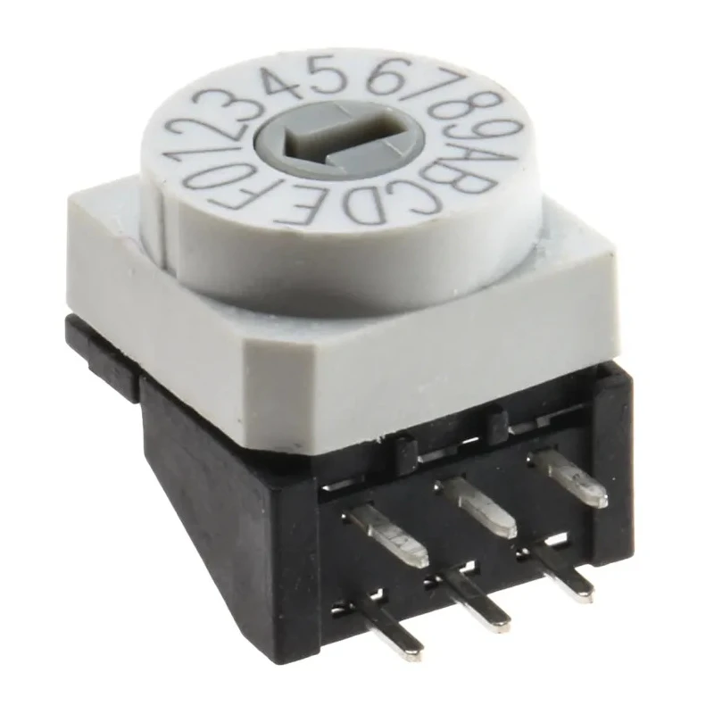 Hartmann Slot Rotary Coded DIP Switch Through Hole Angular 2.54mm Pitch 42 V max P65THR103L254