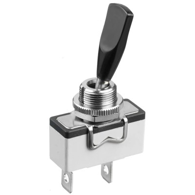 APEM Toggle Switch Panel Mount On-Off SPST 15A Nickel Plated Brass Actuator 24 V dc 250 V ac 631H/2+U282