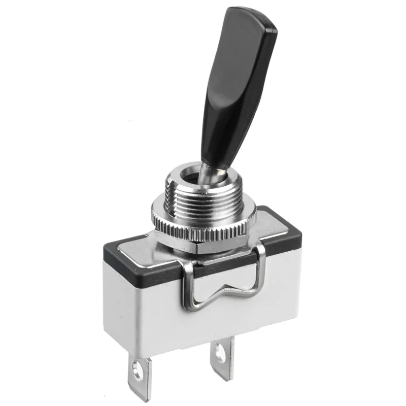 APEM Toggle Switch Panel Mount On-Off SPST 15A Nickel Plated Brass Actuator 24 V dc 250 V ac 631H/2+U282