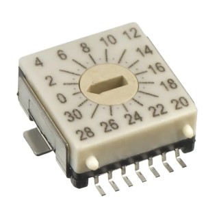 Hartmann Slot Rotary Coded DIP Switch Surface Mount up to 24 V P56SMT163TR