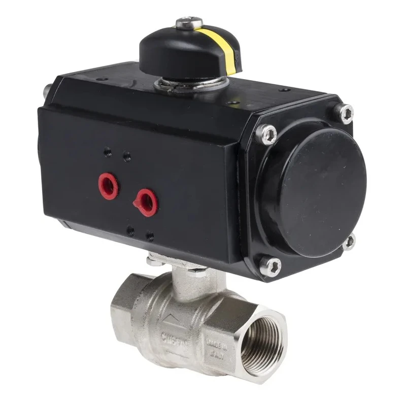 RS PRO Ball type Pneumatic Actuated Valve 10 bar, Spring Return, 80°C Maximum Operating Temperature 910-8513
