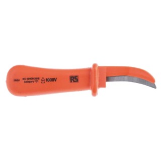 ITL Insulated Tools Ltd Insulated Cable Knife VDE 1000V Approved, 175mm Overall Length, 65mm Hardened Steel Blade 911-1156
