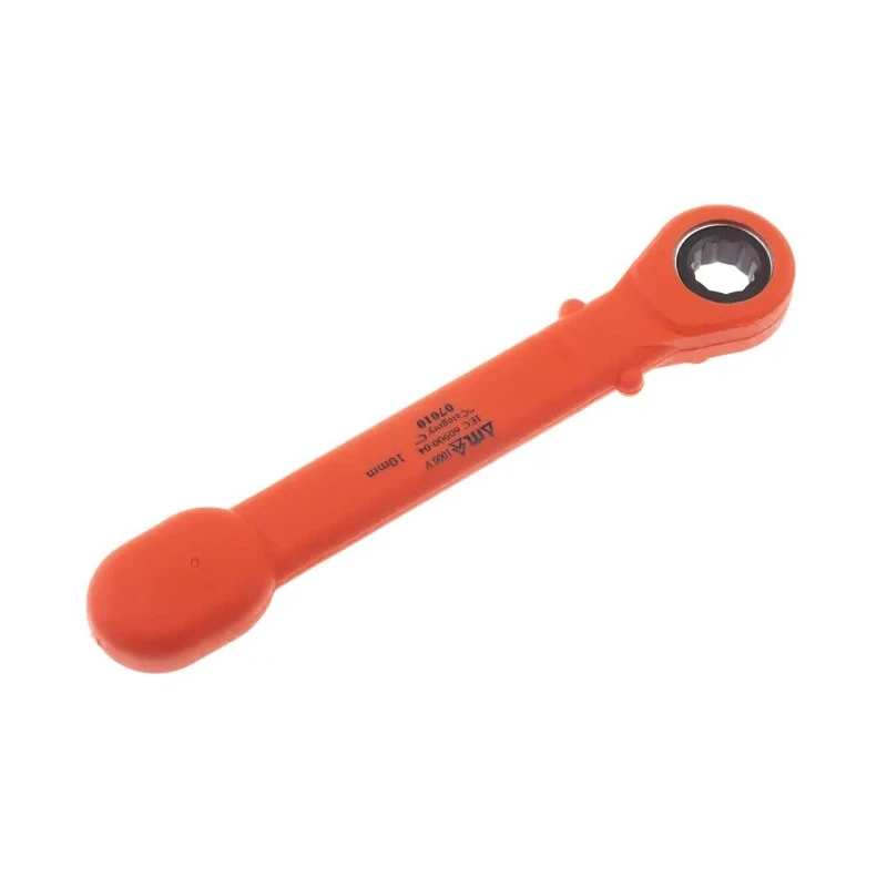 ITL Insulated Tools Ltd Insulated Ring Spanner 10 mm, 201 mm Overall Length, Chrome Vanadium Steel, VDE/1000V 911-1308