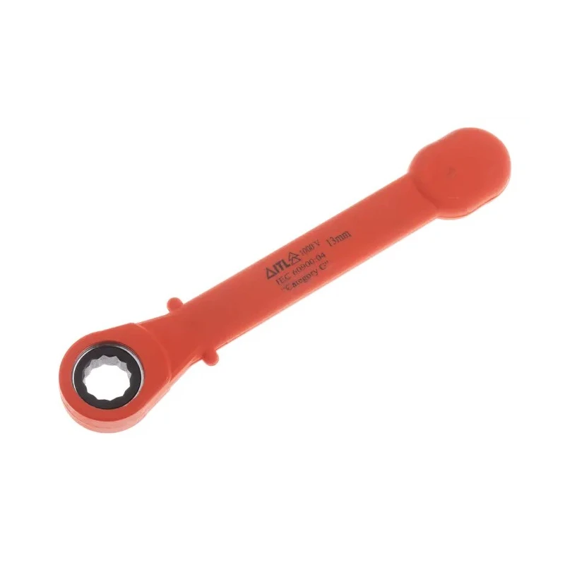 ITL Insulated Tools Ltd Insulated Ring Spanner 13 mm, 218mm Overall Length IEC 60900 VDE/1000V Approved 911-1310