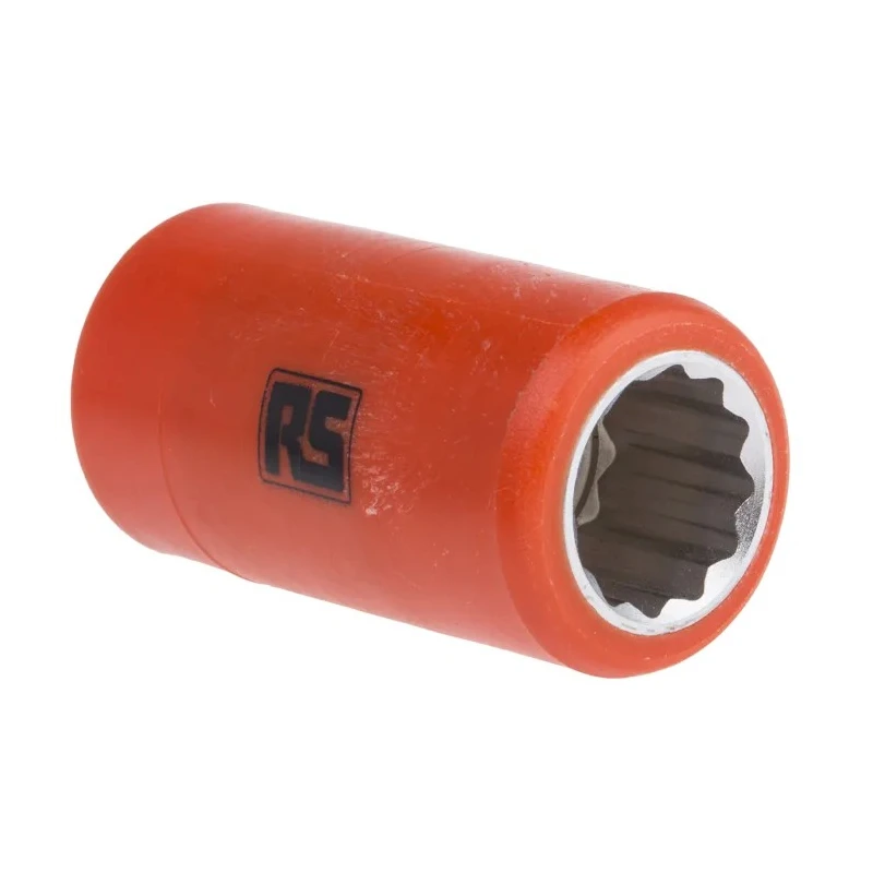 ITL Insulated Tools Ltd 1/2 in Drive 15 mm 12 Point Square Socket VDE 1000V Approved Nylon 11 Insulated 50mm 911-1427