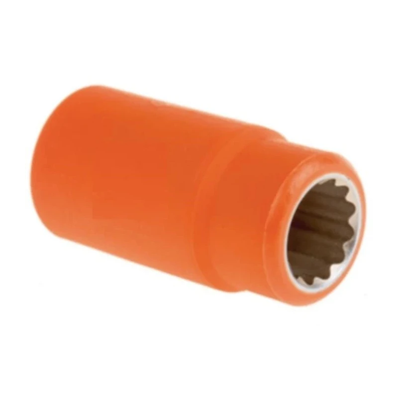 ITL Insulated Tools Ltd 1/2 in Drive 14 mm 12 Point Square Socket VDE 1000V Approved, 50 mm Overall Length 911-1424