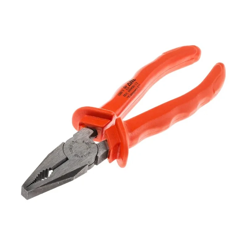 ITL Insulated Tools Ltd Insulated Combination Plier Standard 240mm Length 35mm Jaw Chrome Vanadium Steel VDE/1000V