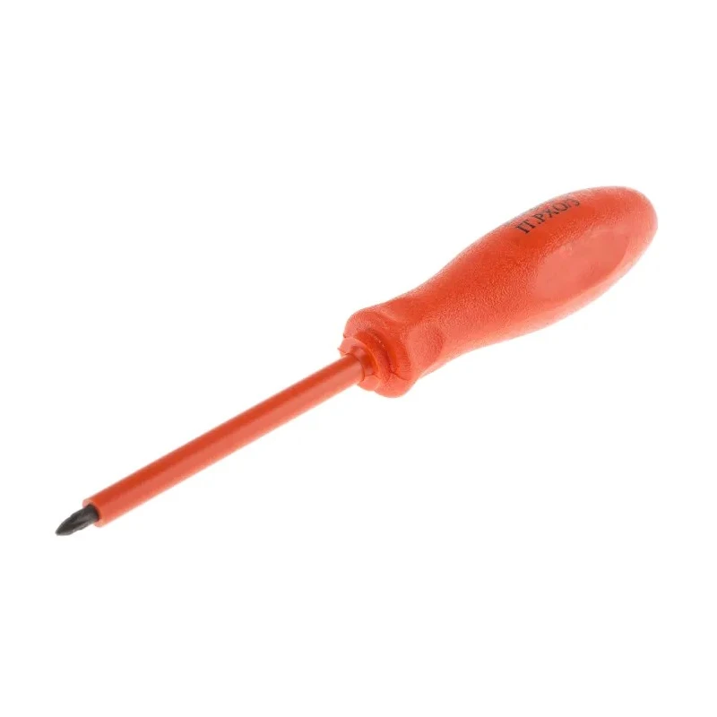 ITL Insulated Tools Ltd Insulated Screwdriver PZ0 Tip 75 mm Blade Nylon 11 Handle VDE 1000V Approved 150mm Overall PZ0