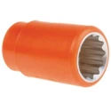 ITL Insulated Tools Ltd Insulated 1/2 in Drive 19 mm 12 Point Square Socket VDE/1000V Approved Chrome Vanadium 911-1437