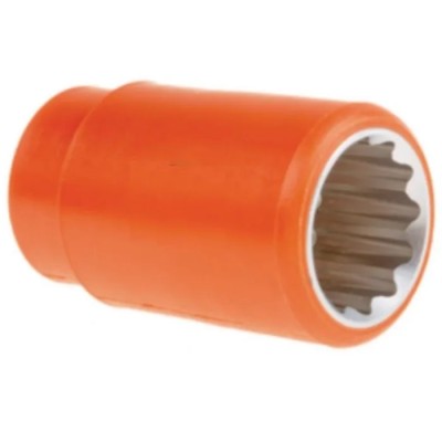 ITL Insulated Tools Ltd Insulated 1/2 in Drive 19 mm 12 Point Square Socket VDE/1000V Approved Chrome Vanadium 911-1437