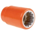 ITL Insulated Tools Ltd 1/2 in Drive 20 mm 12 Point Square VDE 1000V Approved Insulated Socket 50mm Overall Length 911-1446