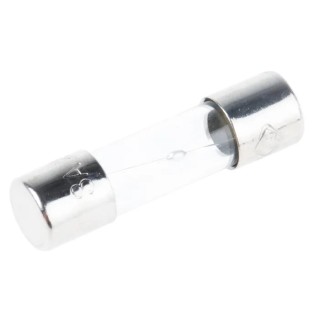 RS PRO 3A T Glass Cartridge Fuse 5 x 20 mm 250V AC Time Lag RS PRO 911-3405