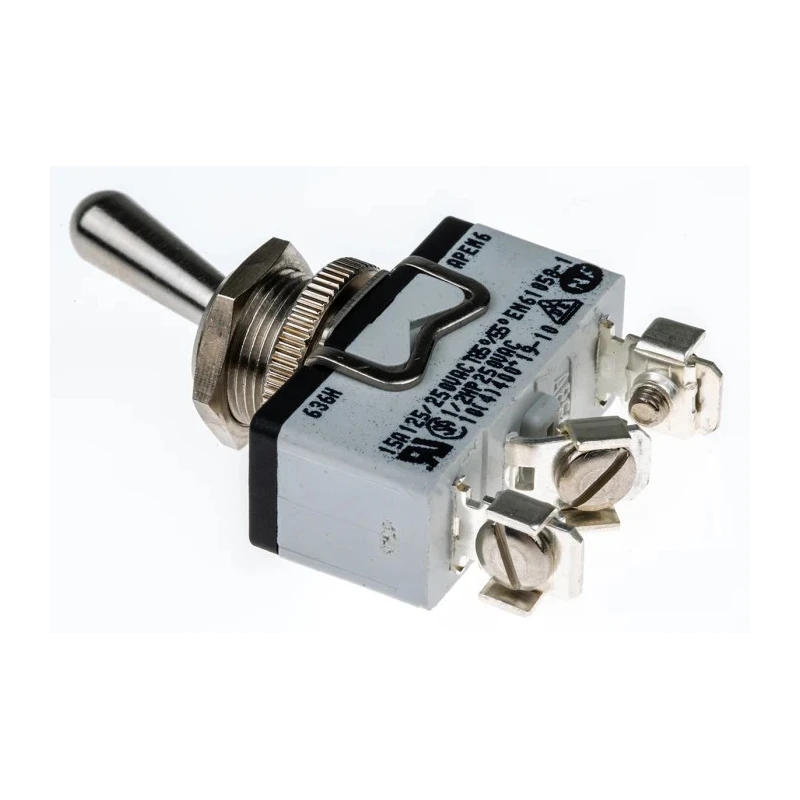 APEM Toggle Switch Panel Mount On-On SPDT Screw Terminal 15A 400 V ac 636H