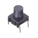 MEC IP67 Black Tactile Switch Flat 6.5 mm SPST 50mA 24V DC PCB 
