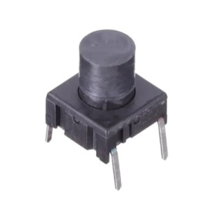 MEC IP67 Black Tactile Switch Flat 6.5 mm SPST 50mA 24V DC PCB 