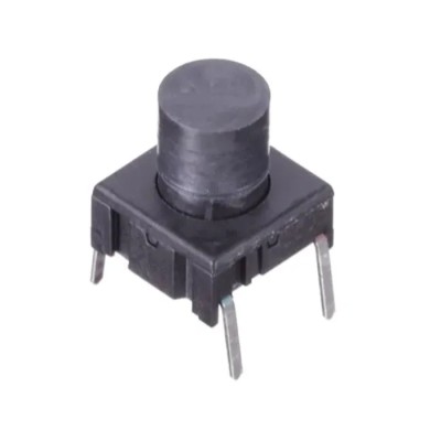 MEC IP67 Black Tactile Switch Flat 6.5 mm SPST 50mA 24V DC PCB 