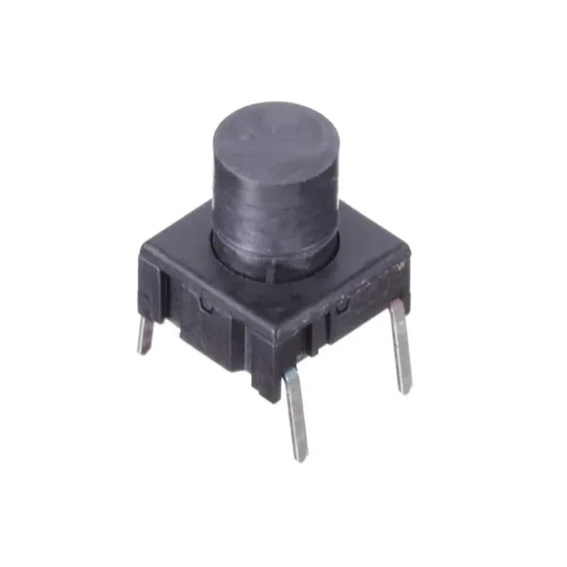 MEC IP67 Black Tactile Switch Flat 6.5 mm SPST 50mA 24V DC PCB 