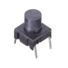 MEC IP67 Black Tactile Switch Flat 6.5 mm SPST 50mA 24V DC PCB