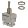APEM Toggle Switch Panel Mount On-Off-On DPDT Screw Terminal 10A 400V AC Nickel Plated Brass Actuator 647H