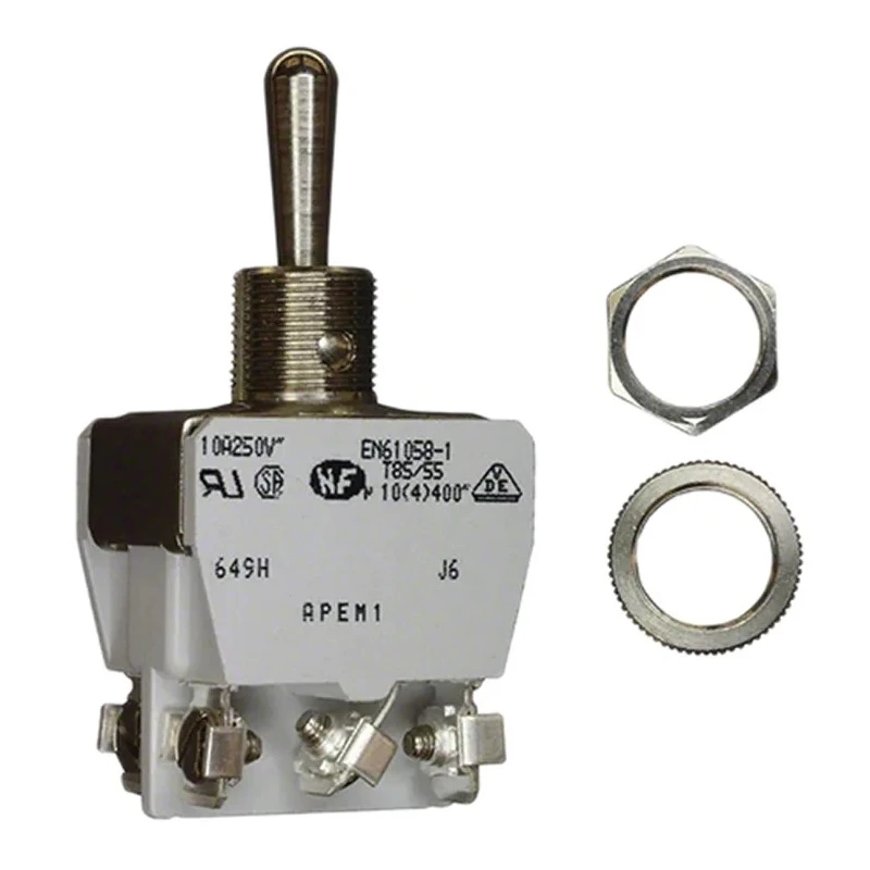 APEM Toggle Switch Panel Mount On-Off-On DPDT Screw Terminal 10A 400 V ac 649H