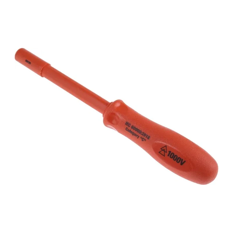 ITL Insulated Tools Ltd Nut Driver, Hexagon 2BA Tip, 105 mm Blade, 265 mm Overall, VDE/1000V Approved 911-1500