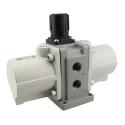 SMC Pneumatic Regulator, Carbon Steel, G 1/4 Outlet, 0.2 MPa Minimum Operating Pressure, 50°C Max Operating VBA11A-F02