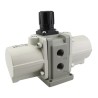 SMC Pneumatic Regulator, Carbon Steel, G 1/4 Outlet, 0.2 MPa Minimum Operating Pressure, 50°C Max Operating VBA11A-F02