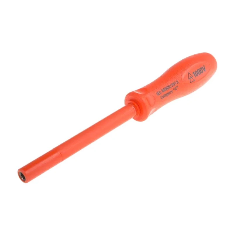 ITL Insulated Tools Ltd Hexagon Nut Driver, 4BA Tip, 105 mm Blade, 265 mm Overall, VDE/1000V Approved 911-1512