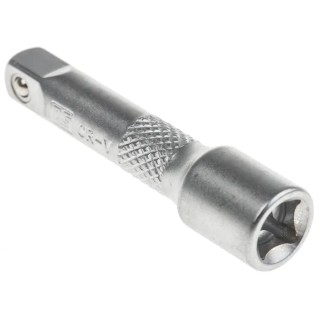 RS PRO 1/4 in Square Drive Extension Socket Bar 50mm Overall Length Chrome Vanadium Steel Matt Finish 912-5414