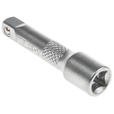 RS PRO 1/4 in Square Drive Extension Socket Bar 50mm Overall Length Chrome Vanadium Steel Matt Finish 912-5414
