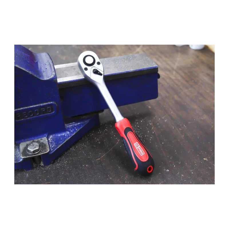 RS PRO 1/2 in Ratchet with Ratchet Handle, 246mm Overall Length, Chrome Vanadium Steel, Mirror Polished Finish 912-5417