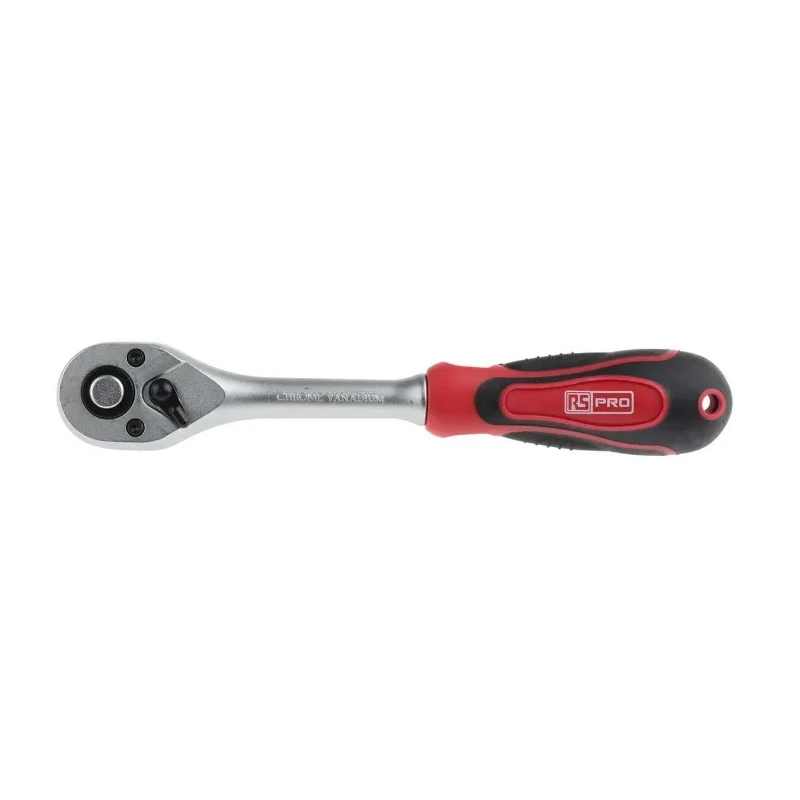 RS PRO 3/8 in Square Drive Ratchet Handle with Ratchet, Chrome Vanadium Steel, Mirror Polished Finish 912-5408