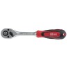 RS PRO 3/8 in Square Drive Ratchet Handle with Ratchet, Chrome Vanadium Steel, Mirror Polished Finish 912-5408