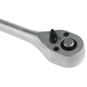 RS PRO 3/8 in Square Drive Ratchet Handle with Ratchet, Chrome Vanadium Steel, Mirror Polished Finish 912-5408