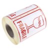 RS PRO Black Yellow Paper Safety Label Fragile Text 79 mm x 108 mm 912-9330