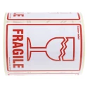 RS PRO Black Yellow Paper Safety Label Fragile Text 79 mm x 108 mm 912-9330