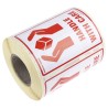 RS PRO Black Yellow Paper Safety Label Handle with Care Text 79mm x 108mm 912-9333