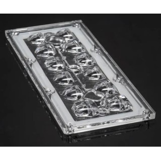 Ledil Strada-IP Series 12-Way LED Lens Rectangular Beam Clear Polymethyl Methacrylate 8.98mm CS14145_STRADA-IP-2X6-DWC-90