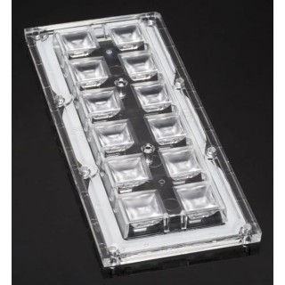 Ledil High Bay Series 12-Way Rectangular Beam LED Lens Clear Polymethyl Methacrylate CS14130_HB-IP-2X6-W