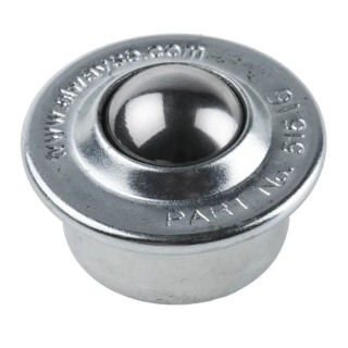 ALWAYSE Ball Transfer Unit with 15.8 mm Diameter Circular Flange Zinc Case Stainless Steel Ball 515016
