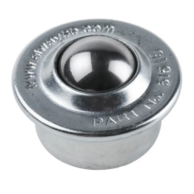 ALWAYSE Ball Transfer Unit with 15.8 mm Diameter Circular Flange Zinc Case Stainless Steel Ball 515016