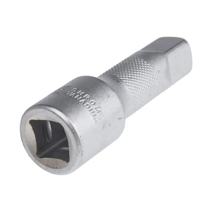 RS PRO 1/2 in Square Extension Socket, Matt Chrome Vanadium Steel, 75mm Overall 912-5420