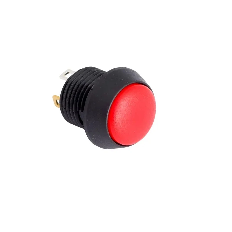 EOZ FL Series Illuminated Push Button Switch Panel Mount Momentary 13.5 mm Cutout SPST Red LED IP67 2.5 kV ac FL13LR5