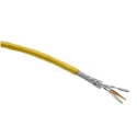 HARTING Shielded Screened Cat6a Ethernet Cable 50 m Length Polyurethane Jacket Yellow 100V 6.9mm OD Cat6a