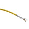 HARTING Shielded Screened Cat6a Ethernet Cable 50 m Length Polyurethane Jacket Yellow 100V 6.9mm OD Cat6a