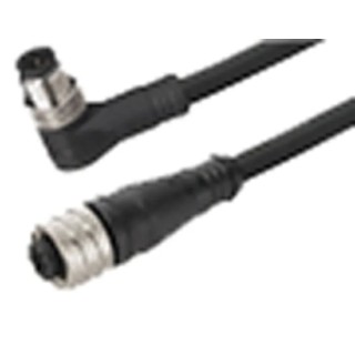 Brad from Molex Female 5 Way M12 Right Angle to Male 5 Way M12 Micro Change Sensor Actuator Cable 2m 1200980031